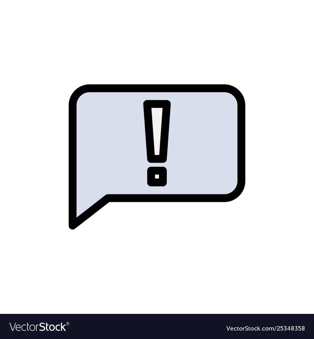 Chat error basic ui flat color icon banner Vector Image Chat error basic ui flat color icon banner