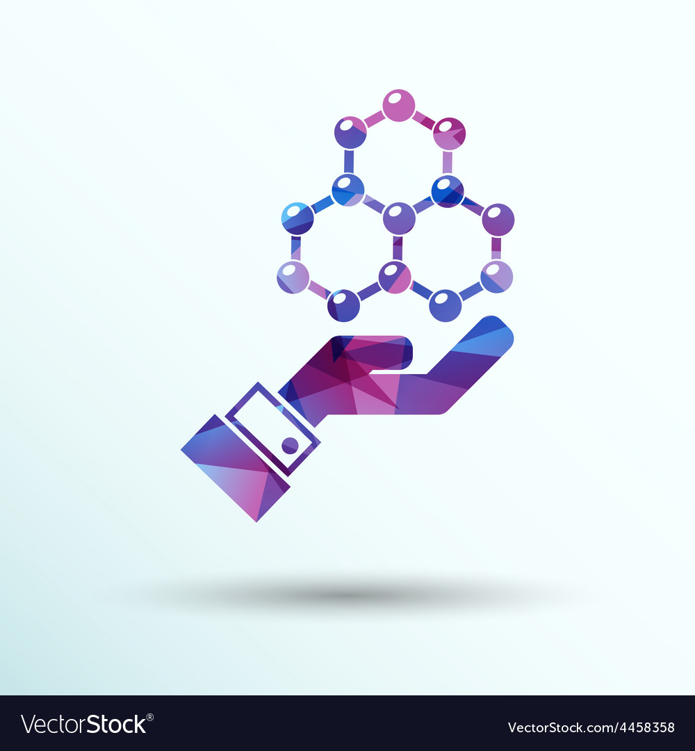 Checkmark on hand web icon design