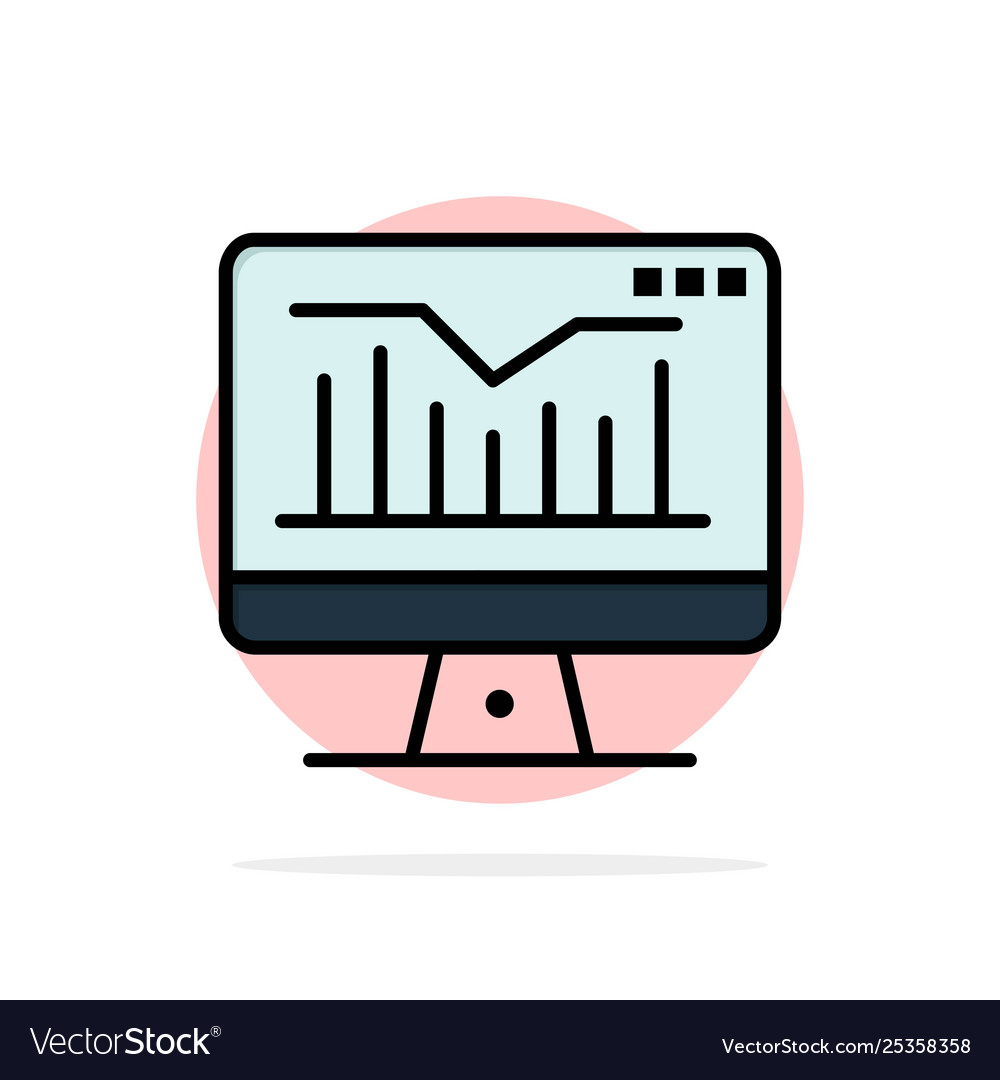 Computer static graph monitor abstract circle