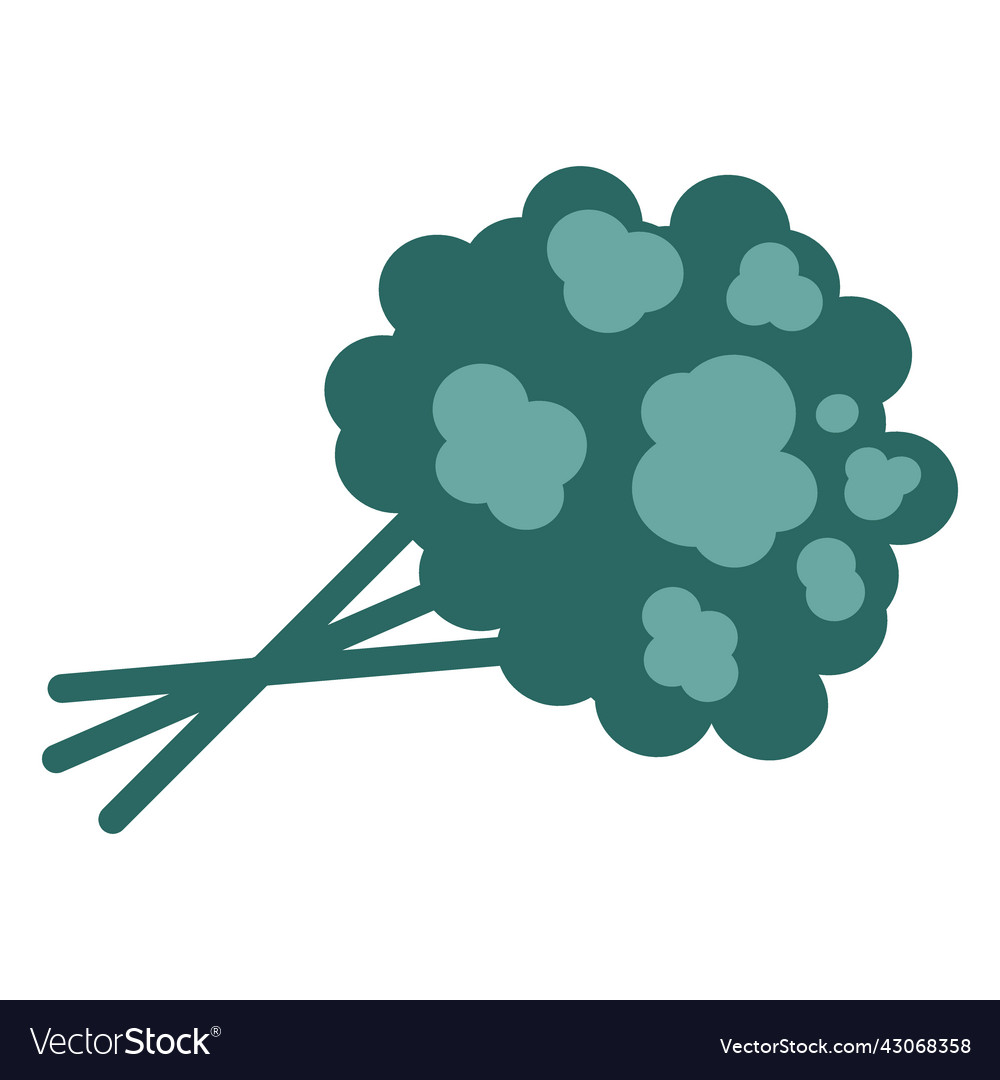 Flat broccoli veggie Royalty Free Vector Image