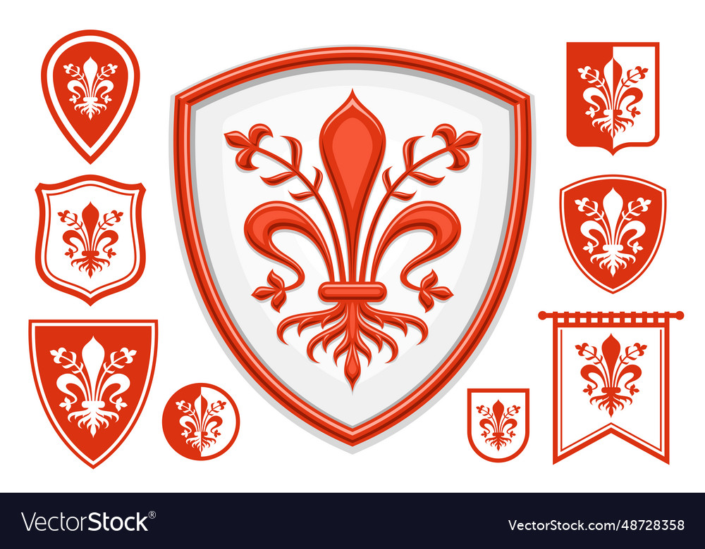 Florence emblem set Royalty Free Vector Image - VectorStock