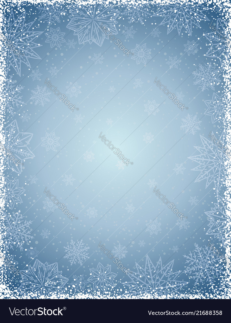 Gray christmas background with frame