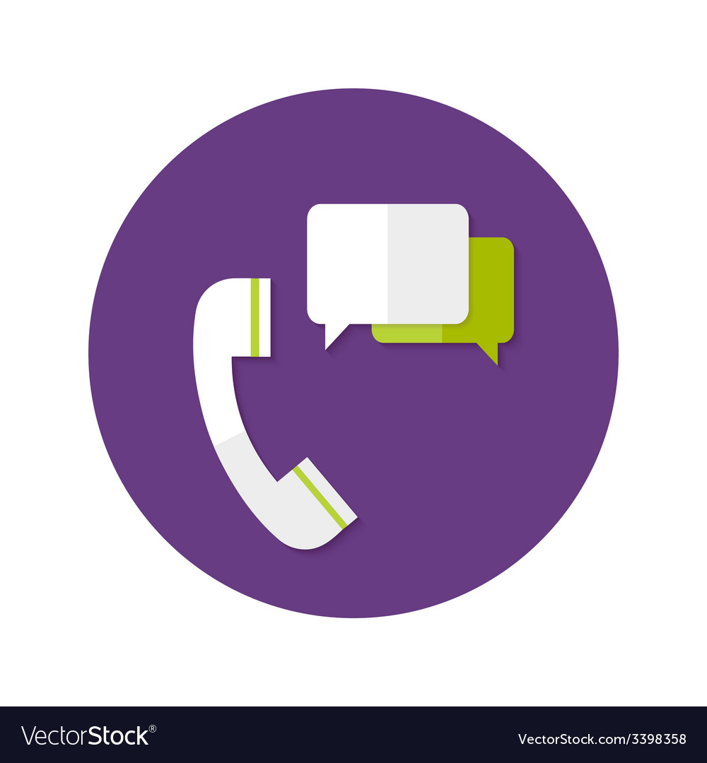 Help callback flat circle icon