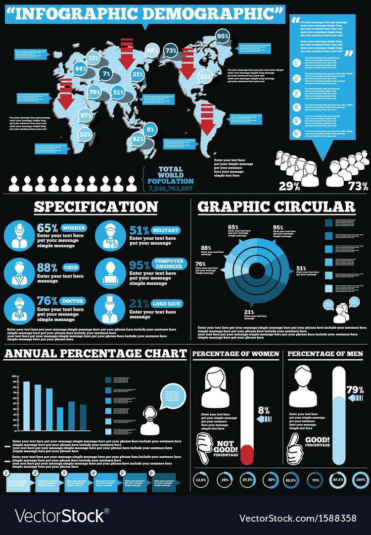 Infographic demographic modern style 1