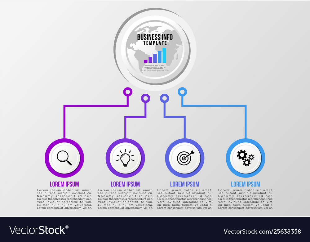 Infografische Designvorlage mit Optionen Schritten