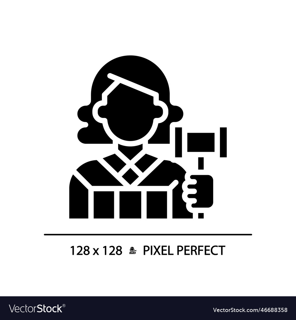 Judge pixel perfect rgb color icon vector image Judge pixel perfect rgb color icon