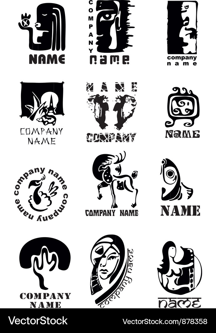 Logo Set Royalty Free Vector Image - VectorStock