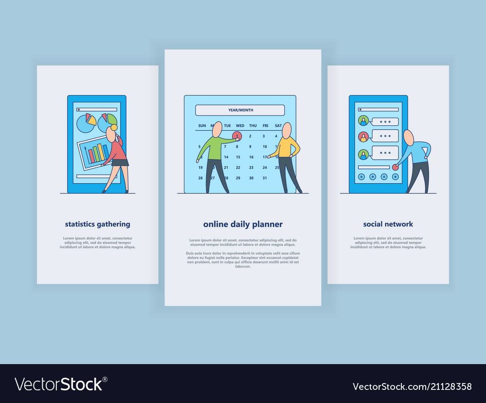 Mobile app with user-friendly interface concept vector image Mobile app with user-friendly interface concept
