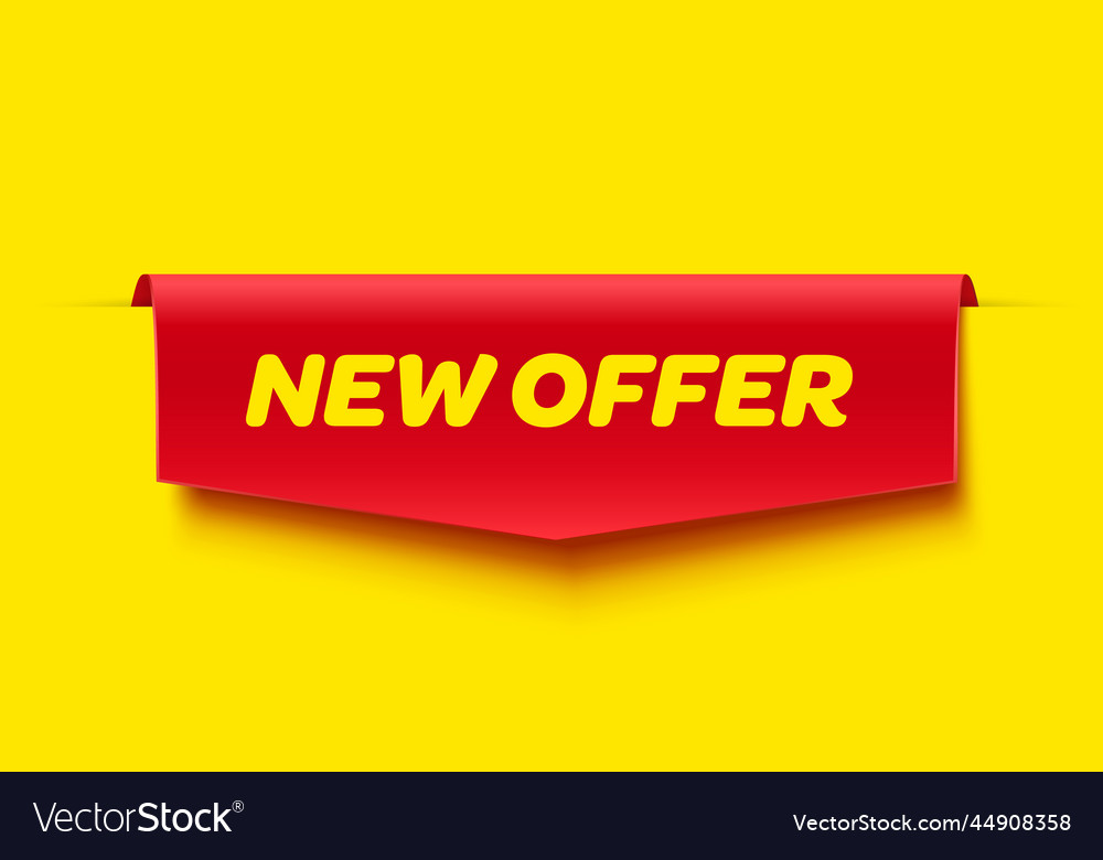 New offer tag red discount label isolated vector image