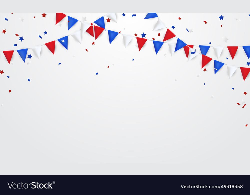 Red and blue party flag background for celebration