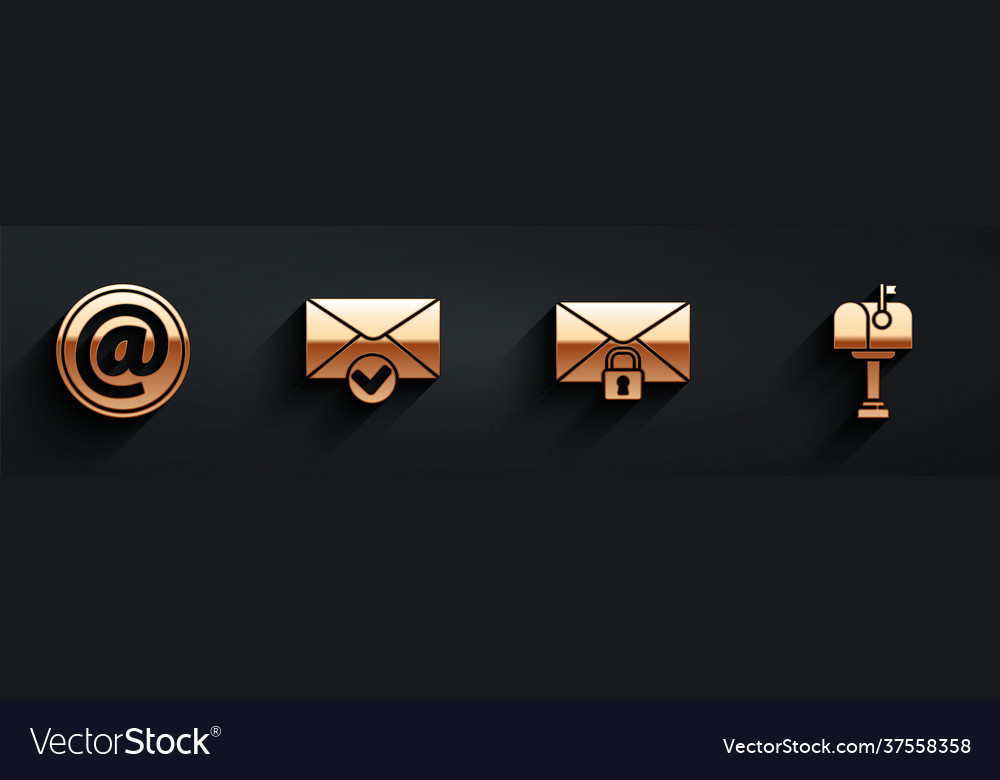 Set mail and e-mail envelope check mark