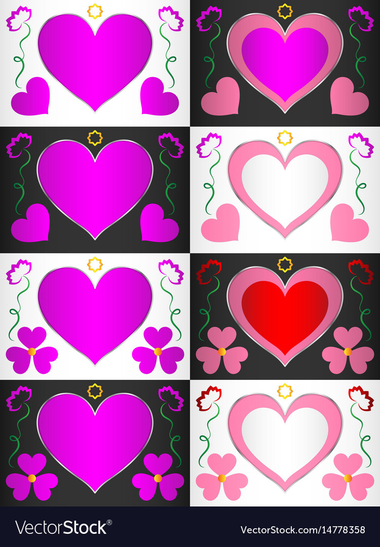 template with a heart shaped area for text vector image