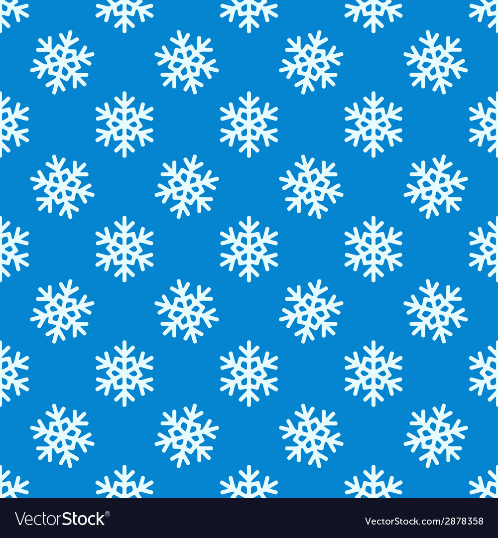 White Snowflake Seamless Pattern