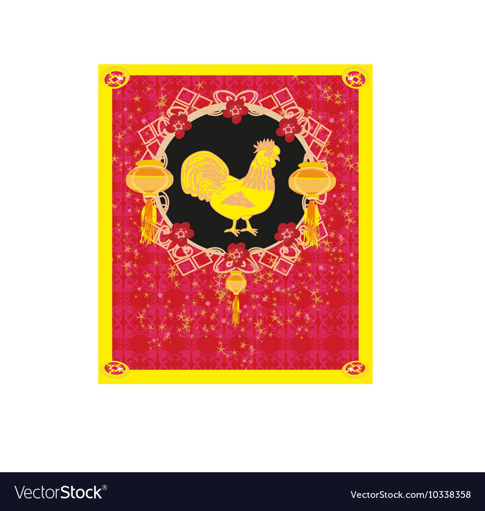 Year of rooster design for chinese new