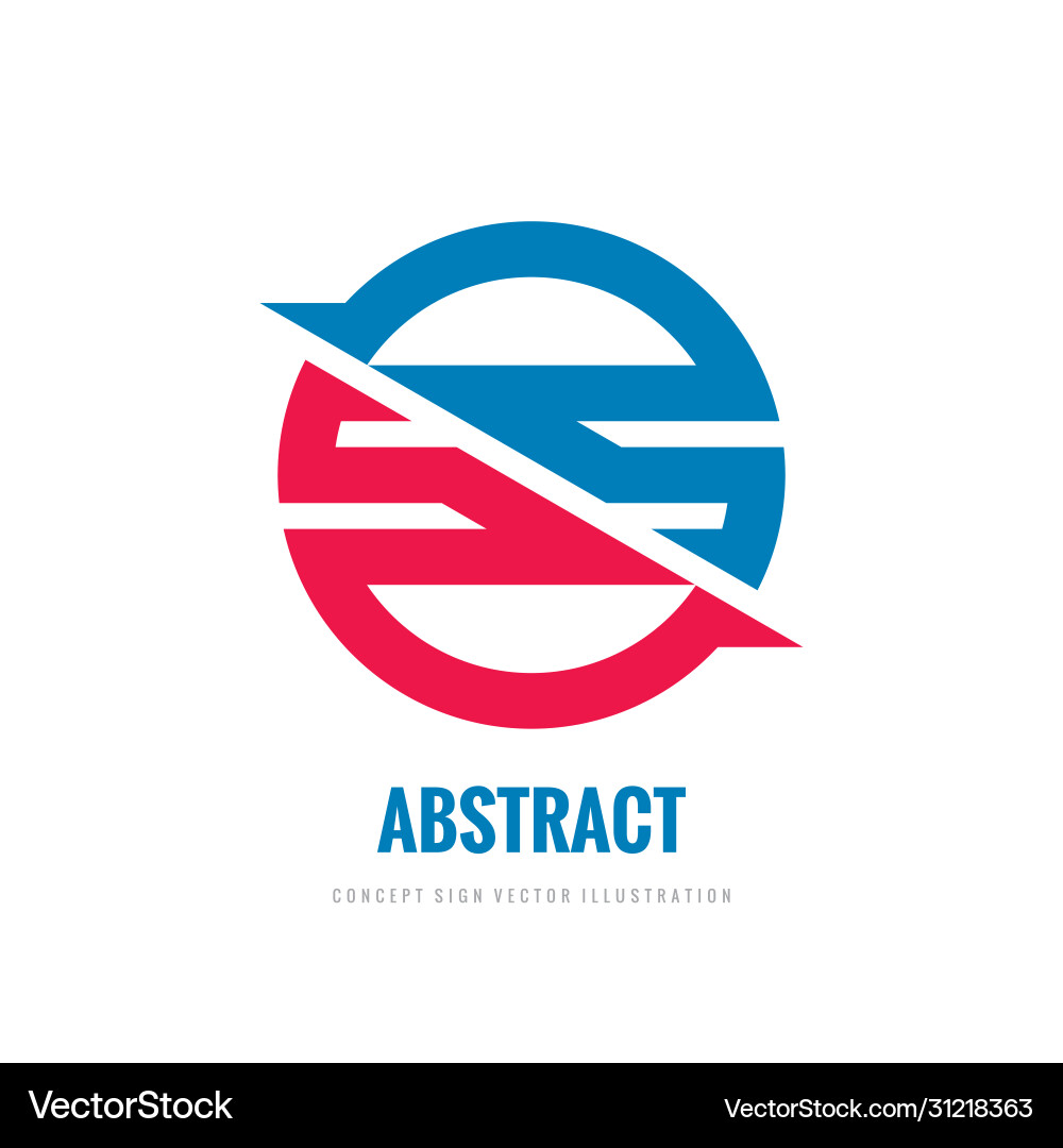 Abstract circle with design elements concept logo Vector Image