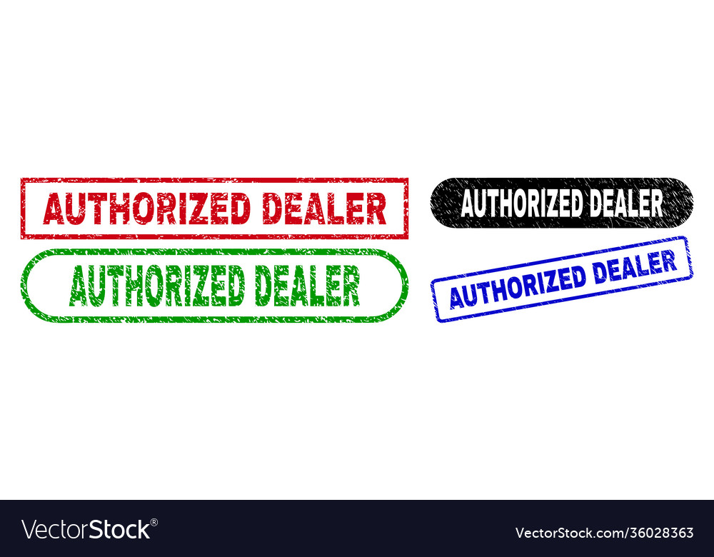 Authorized dealer rectangle seals with distress