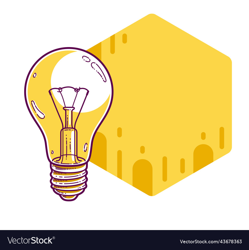 Background with light bulb lamp and copy space