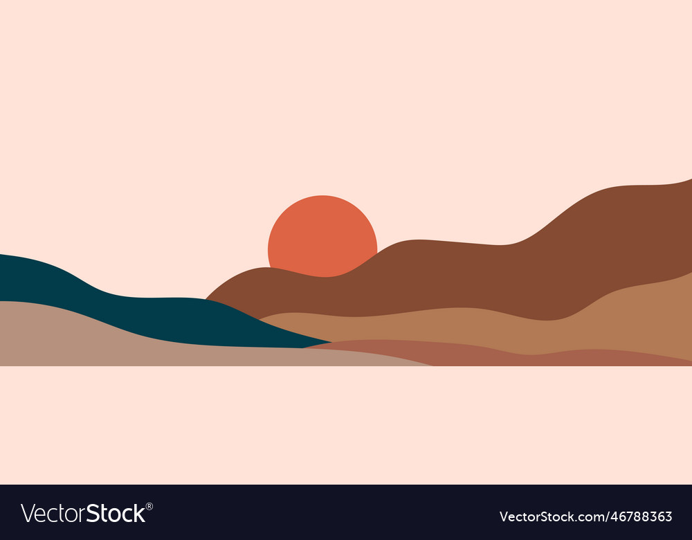 Colorful abstract landscape background design for Vector Image