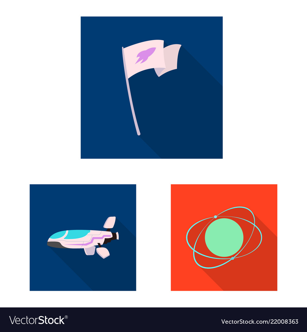 Design of mars and space icon set