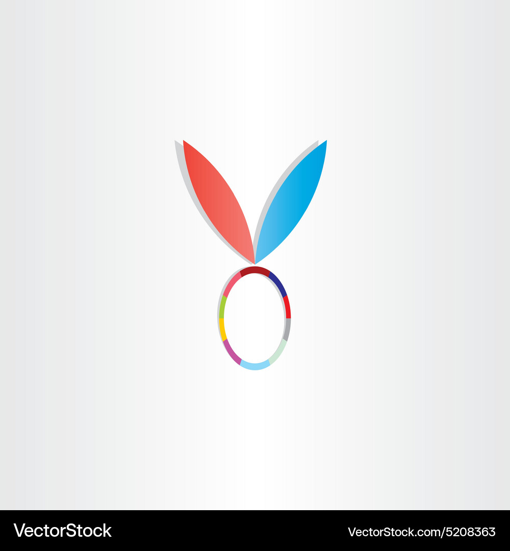 Easter egg with rabbit ears Royalty Free Vector Image