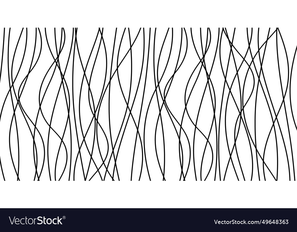 Hand drawn lines abstract pattern wave simple