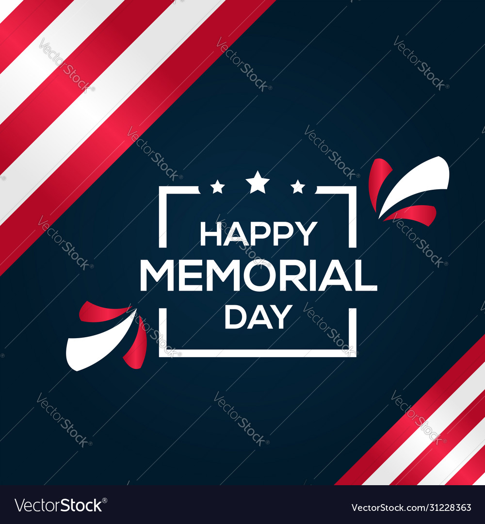 Happy memorial day design for celebrate moment