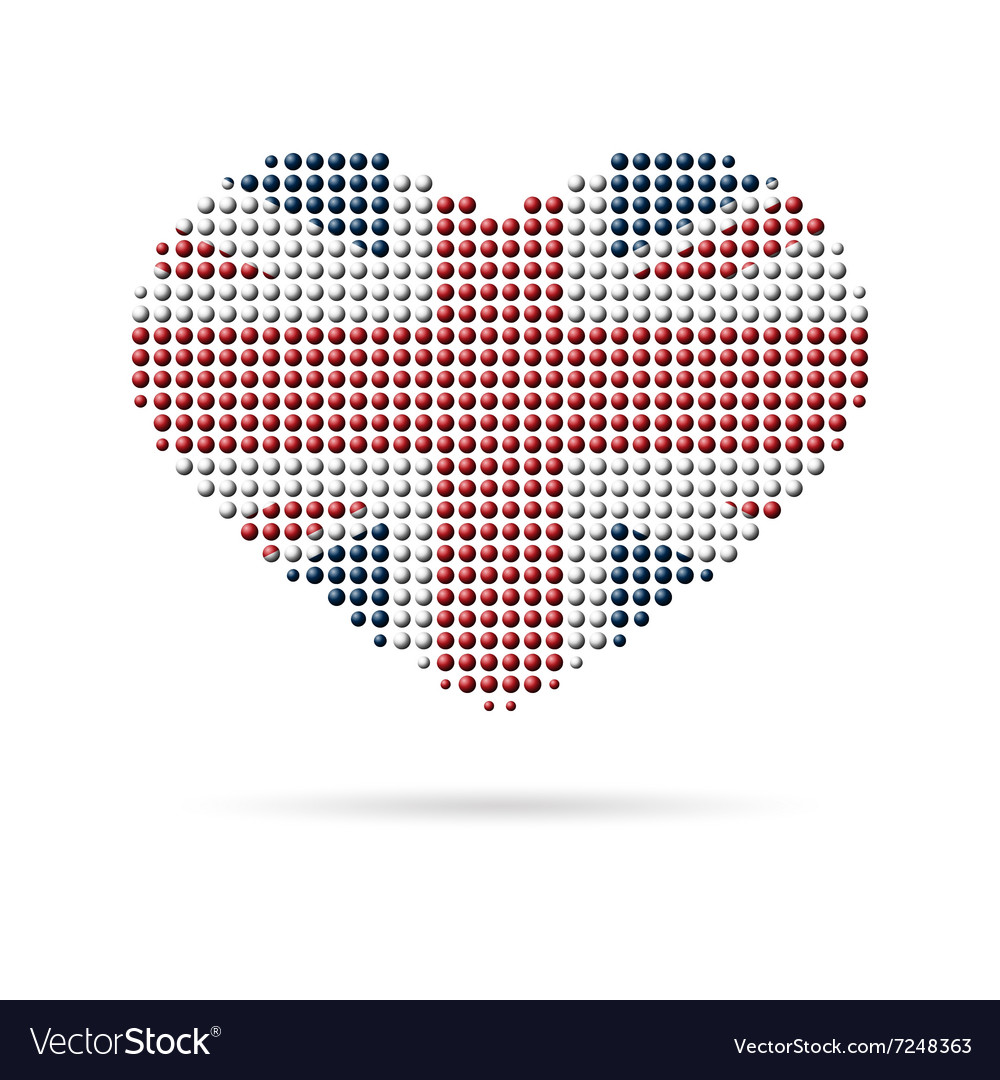 I love uk creative heart flag