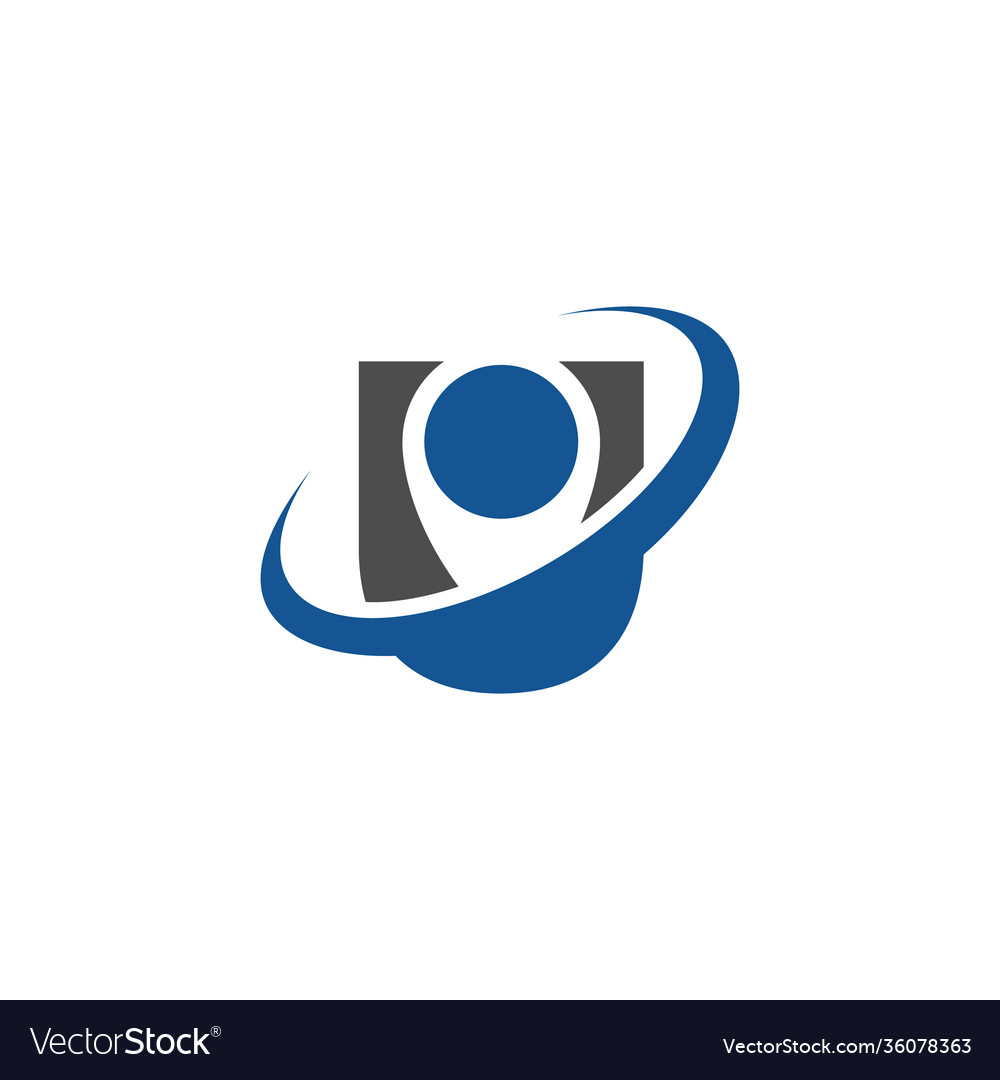 Initial letter u map pointer typography logo