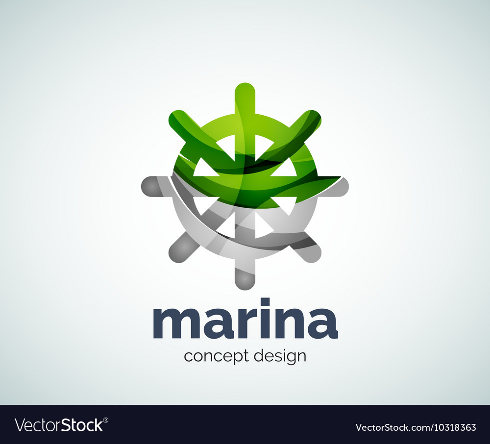 Marina Lenkrad Logo Vorlage