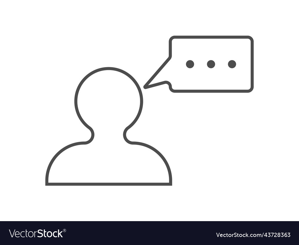 Message a speech bubble for communication