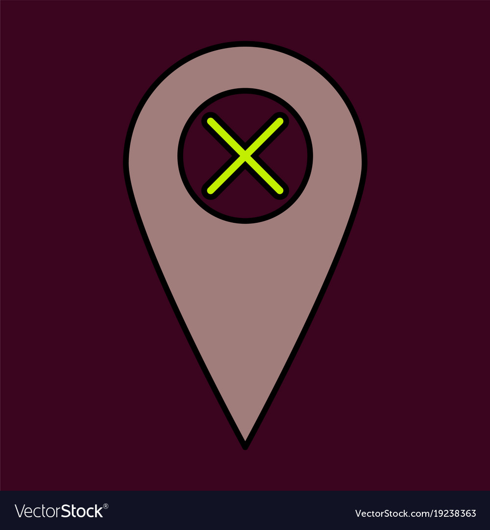 Navigation geolocation icon in flat design