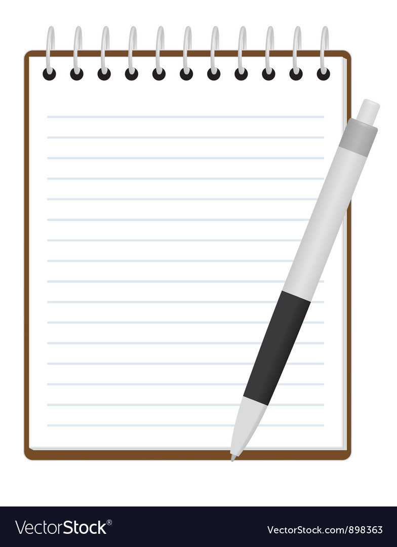 Blank legal pad Royalty Free Vector Image - VectorStock