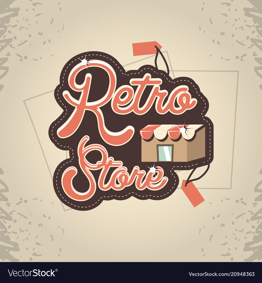 Retro store building front