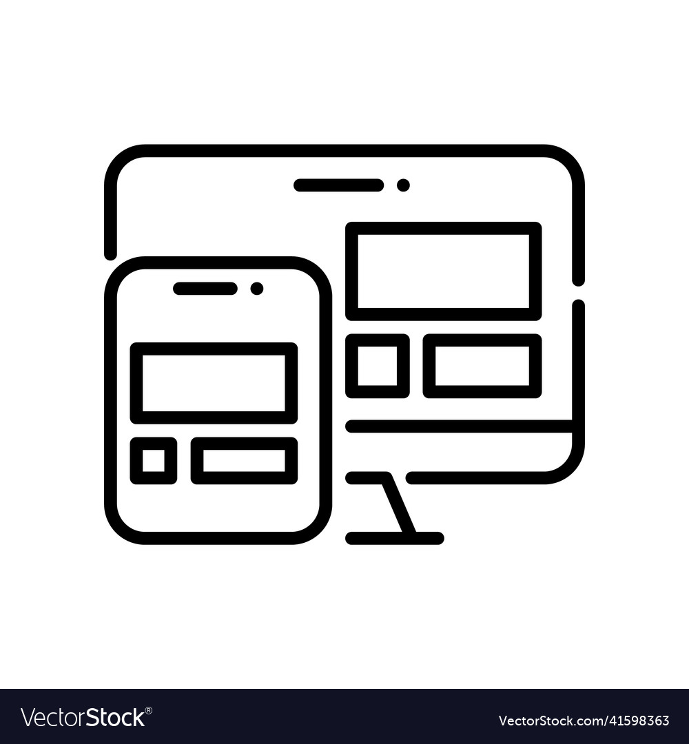 Scalable responsive web design symbol same layout vector image Scalable responsive web design symbol same layout
