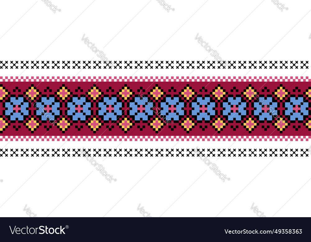 Ukrainian ornament for textile fabric cloth Vector Image