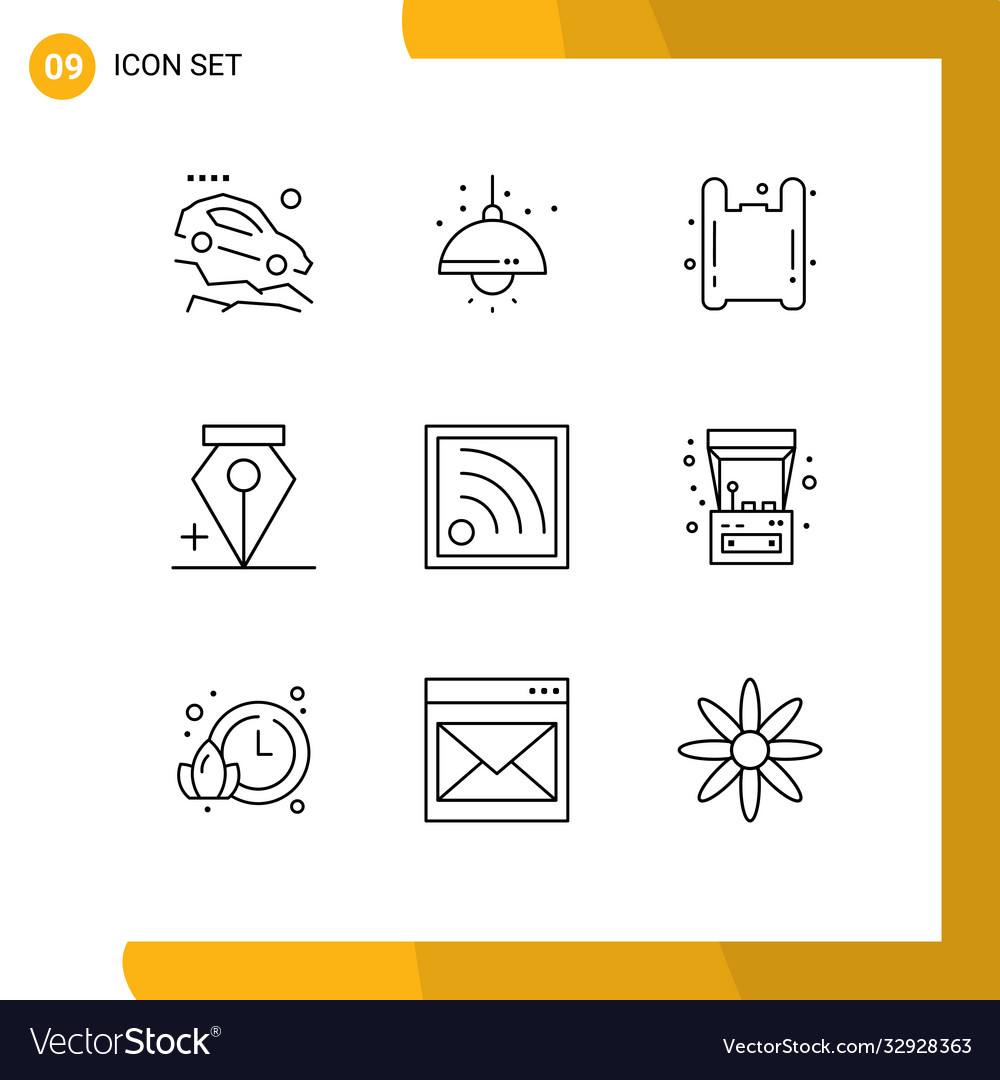 User interface pack 9 basic outlines wifi