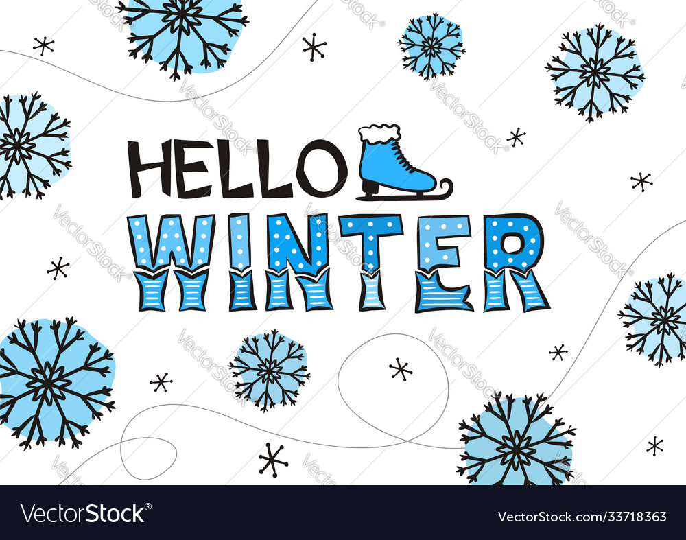 Winter Snowflake Lettering