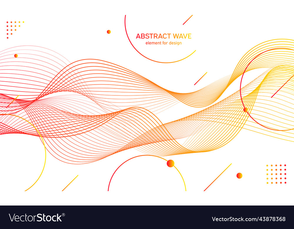 Abstract colorful wave element for design