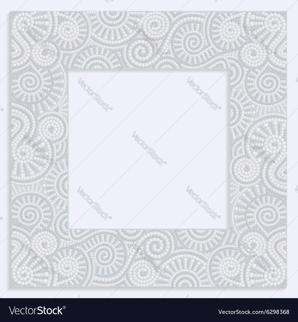 Abstract Floral Frame Template