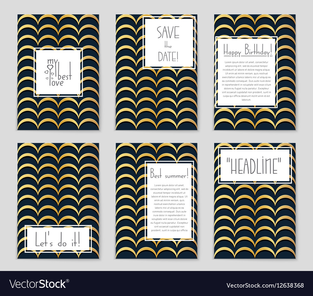 Abstract layout background set for art