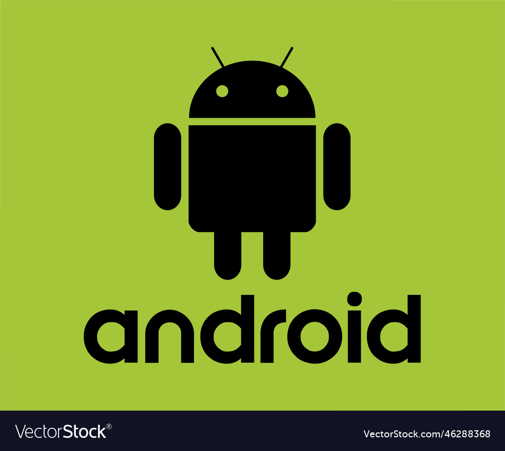 Android operating system logo icon symbol vector image Android operating system logo icon symbol