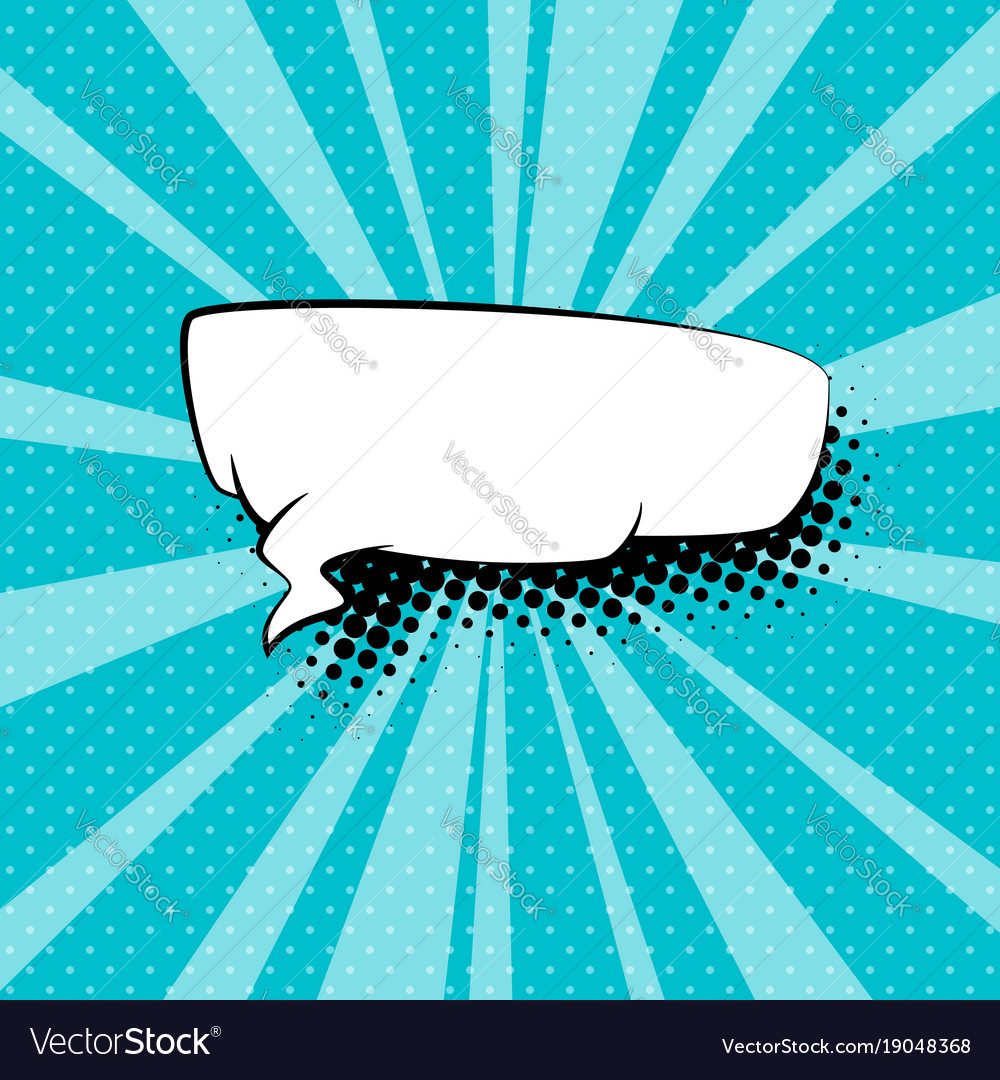 Azure background and speech bubble