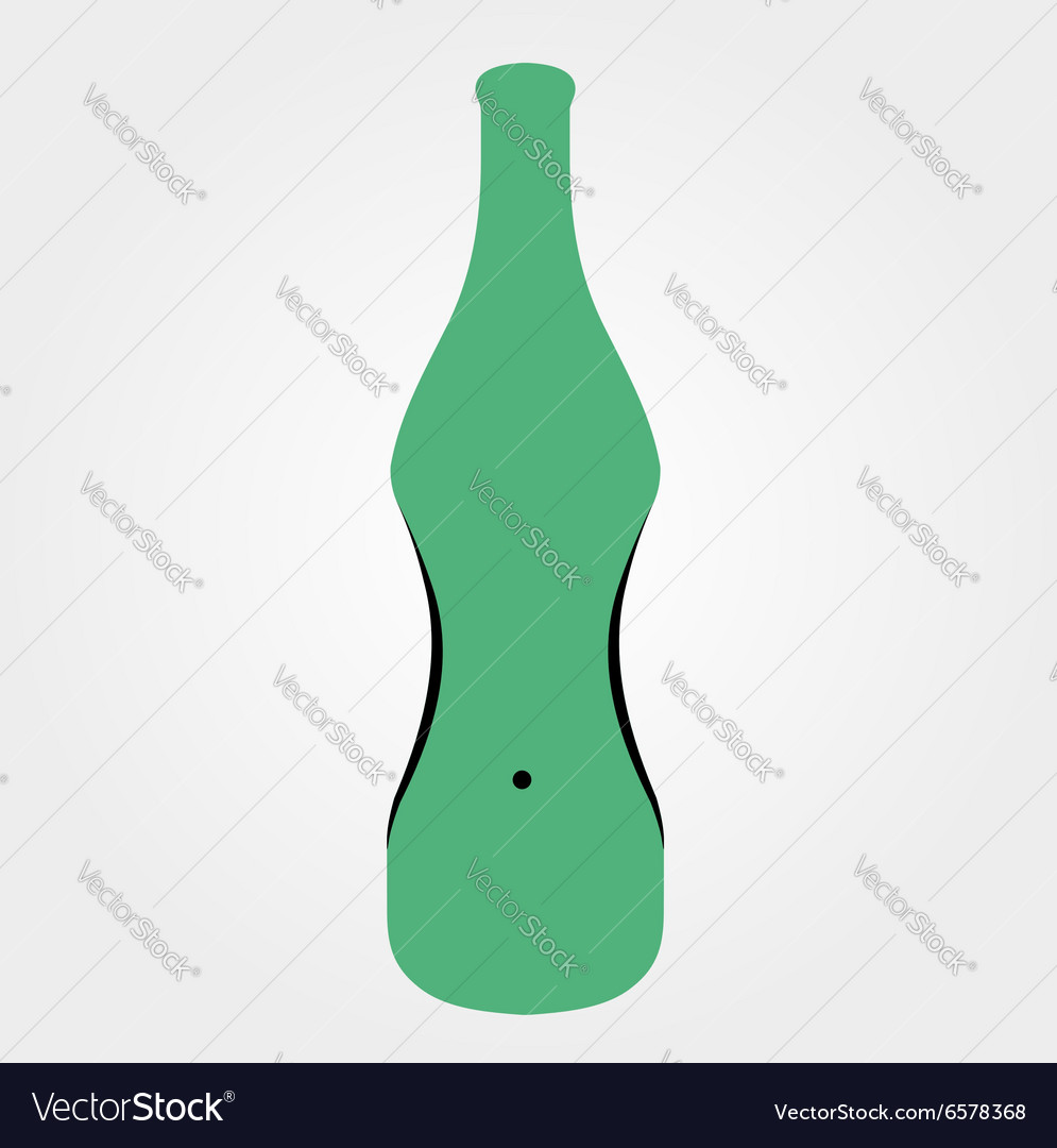 Flasche mit Frauen Taille Figur