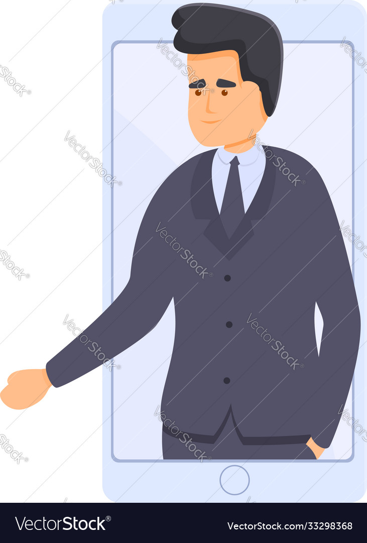 Business video call icon cartoon style Royalty Free Vector Business video call icon cartoon style Royalty Free Vector