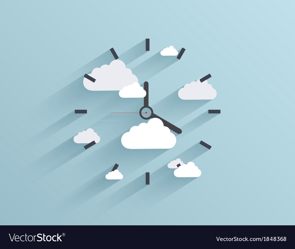 Flat clock background eps10