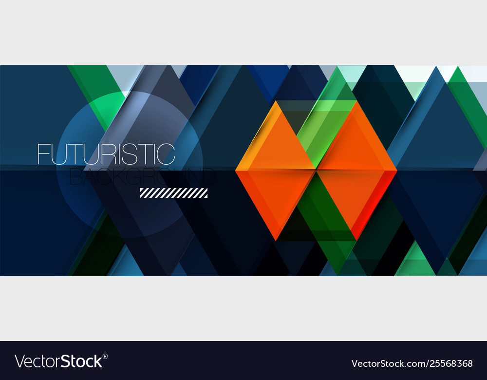 Geometric triangle and hexagon abstract background vector image Geometric triangle and hexagon abstract background