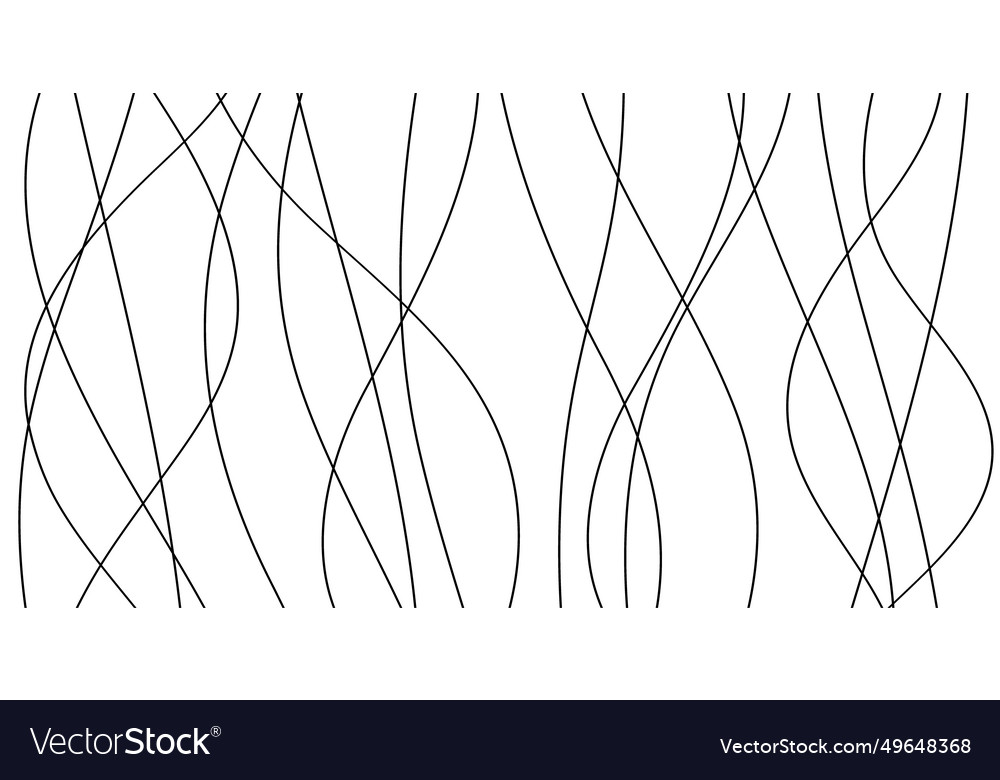 Hand drawn lines abstract pattern wave simple vector image Hand drawn lines abstract pattern wave simple