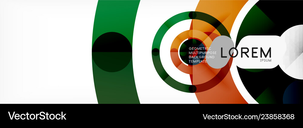 Outlined stroke circles composition Royalty Free Vector