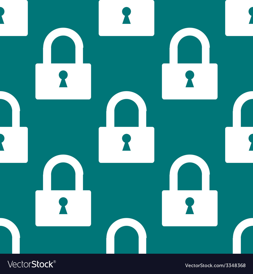 Padlock web icon flat design seamless pattern