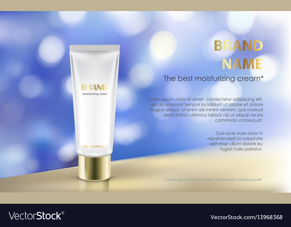 Poster for the promotion of cosmetic moisturizing Vector Image